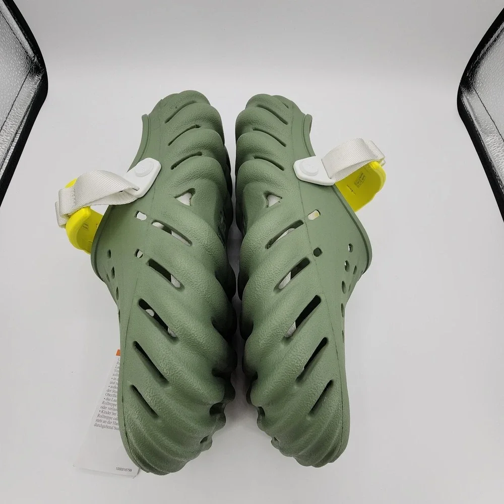 Crocs Echo Clogs Mens 8 / Womens 10 Moss Green Slip On Strap Sandals NEW‎ w/ Tag